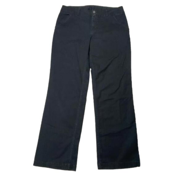 Columbia Black Sportswear Mid Rise Cotton Wide Leg Pants Women's Size 10 #1504 - Picture 1 of 13